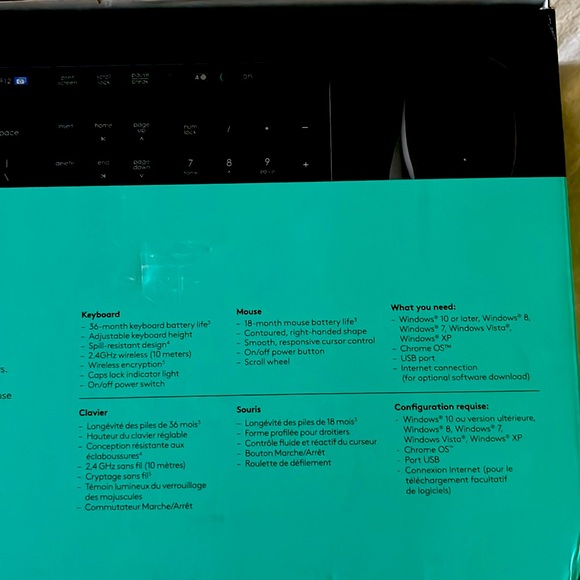 Wireless Keyboard Logitech MK345 w/mouse - Picture 5 of 5